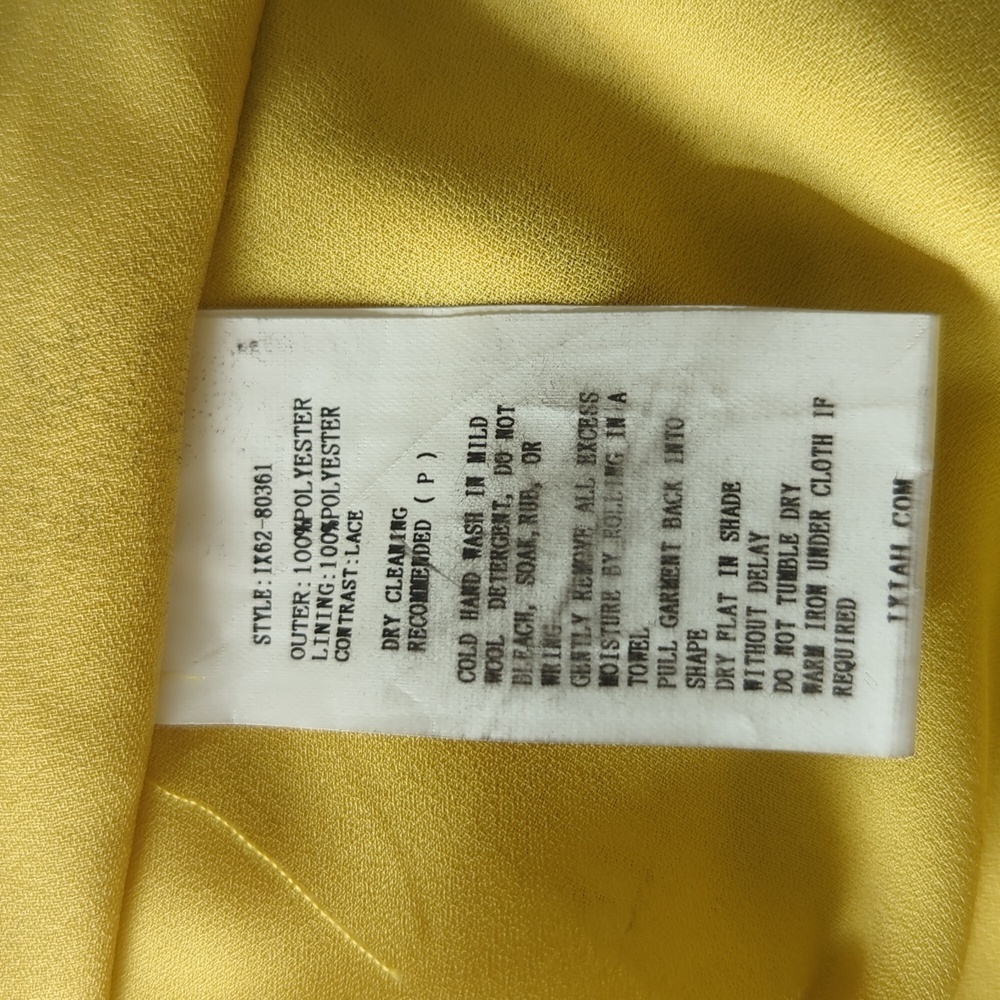 Ixiah Mustard Maxi Dress with Lace Accents - Picture 7 of 10